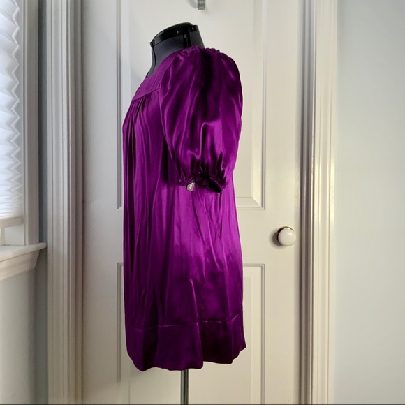 Kensie Baby Doll Short Sleeve Silk Dress NWT - Picture 9 of 9